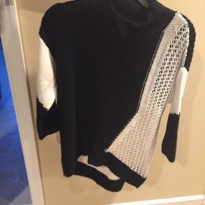 Black and white sweater